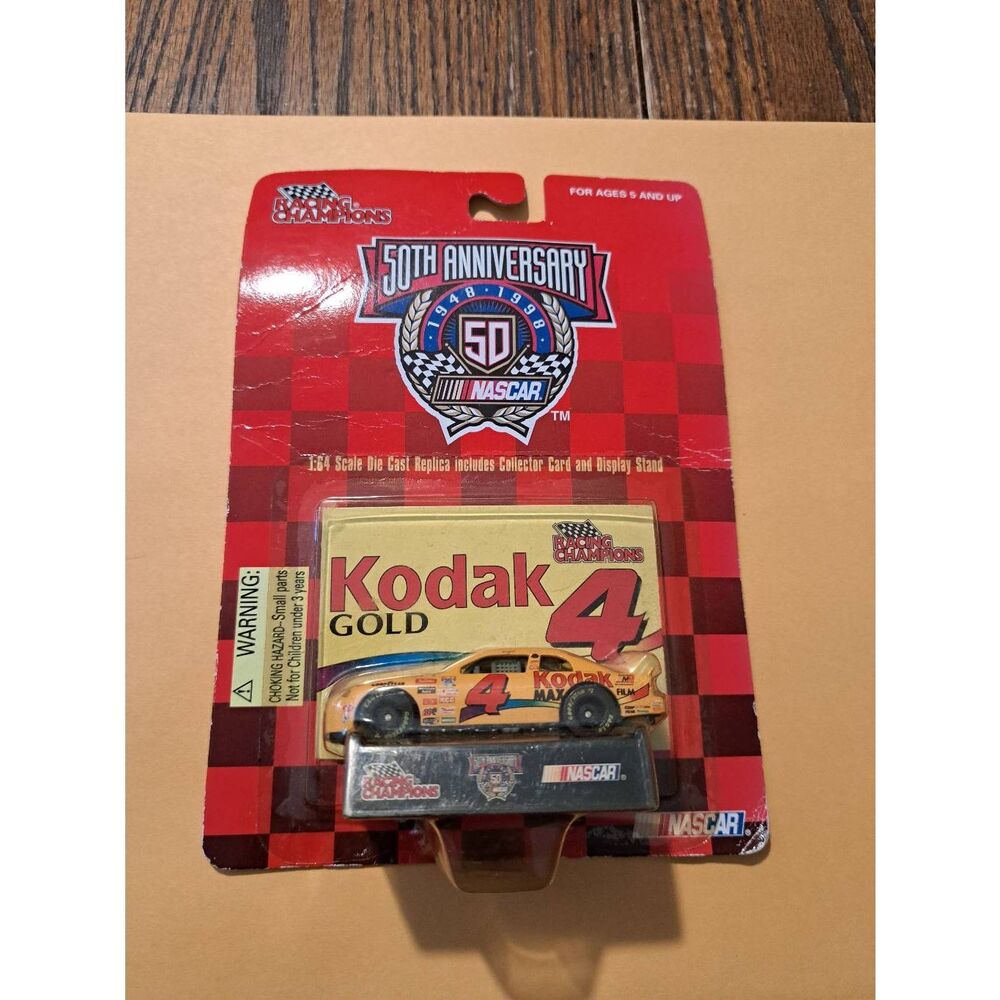 Vintage 1998 Racing Champions Bobby Hamilton #4 Kodak NASCAR Die Cast Race Car